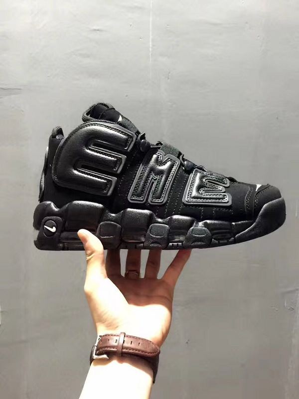 Nike Air More Uptempo All Black Shoes